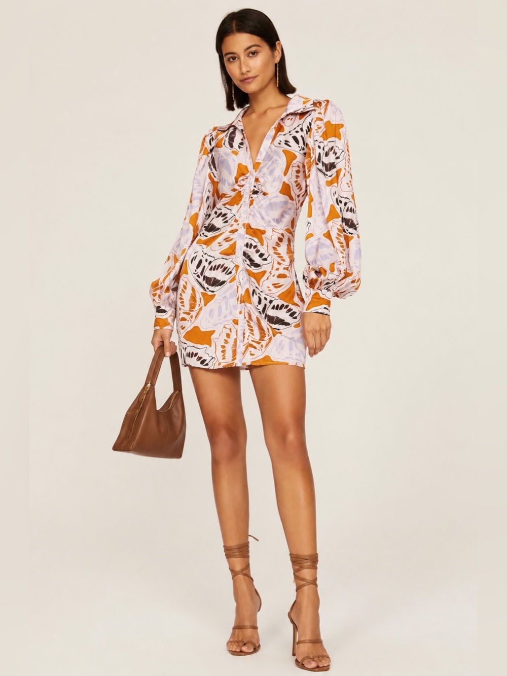 NWT For Love & Lemons Esmeralda Mini Dress | Butterfly Print | Size Medium